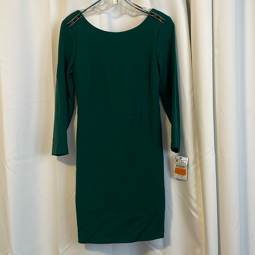 Zara Cocktail Hunter Green Dress Size M